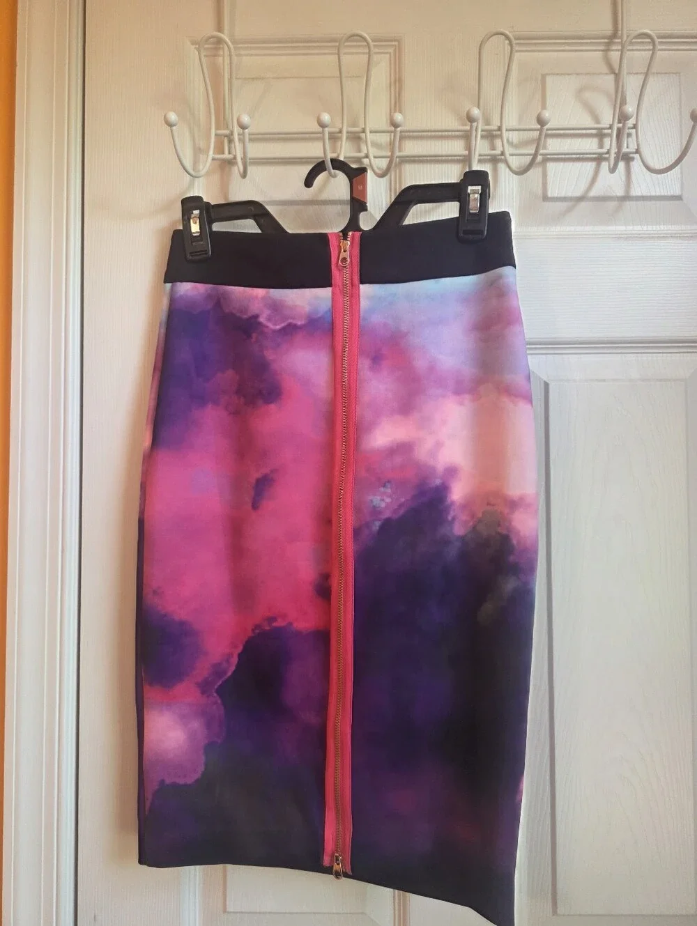 Ted Baker of London Size 0 (US 0-2) Vibrant Pink & Purple Pencil Skirt